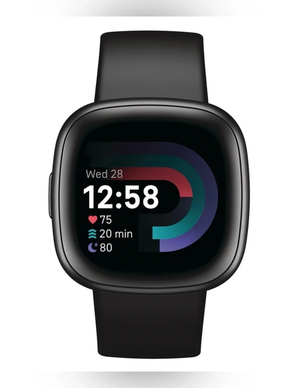 Fitbit Versa 4 Black Platinum Smartwatch, 39mm
